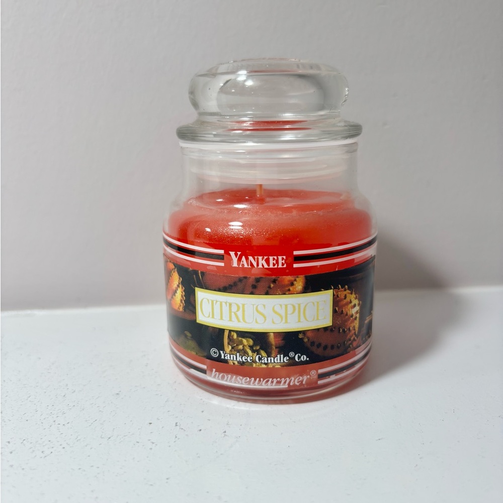 Yankee Candle Citrus Spice Black Band 3.7 Oz Rare New